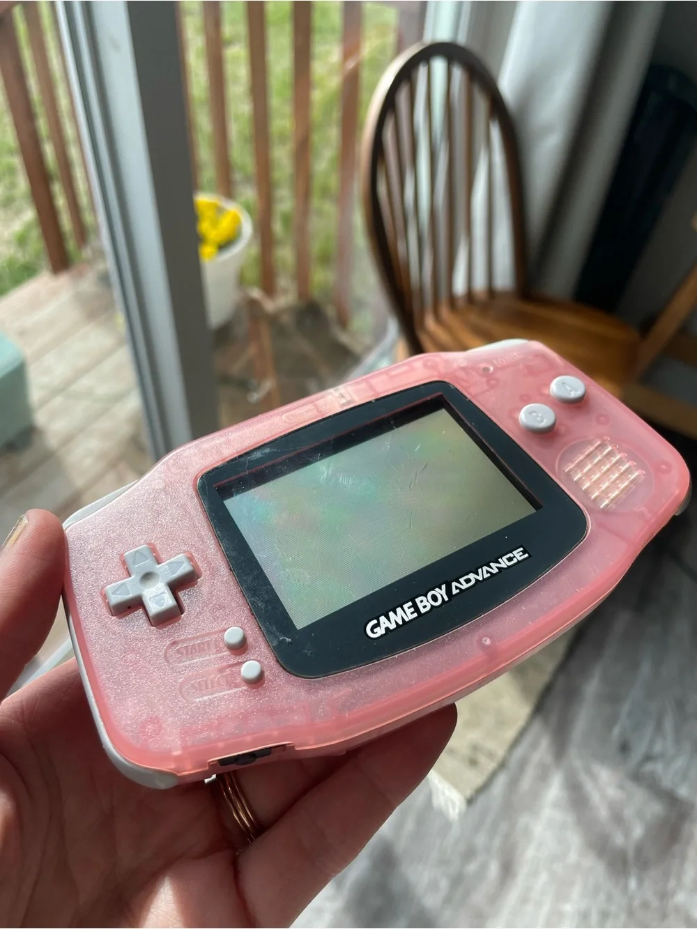 Nintendo Game Boy Advance - Transparent Pink Handheld